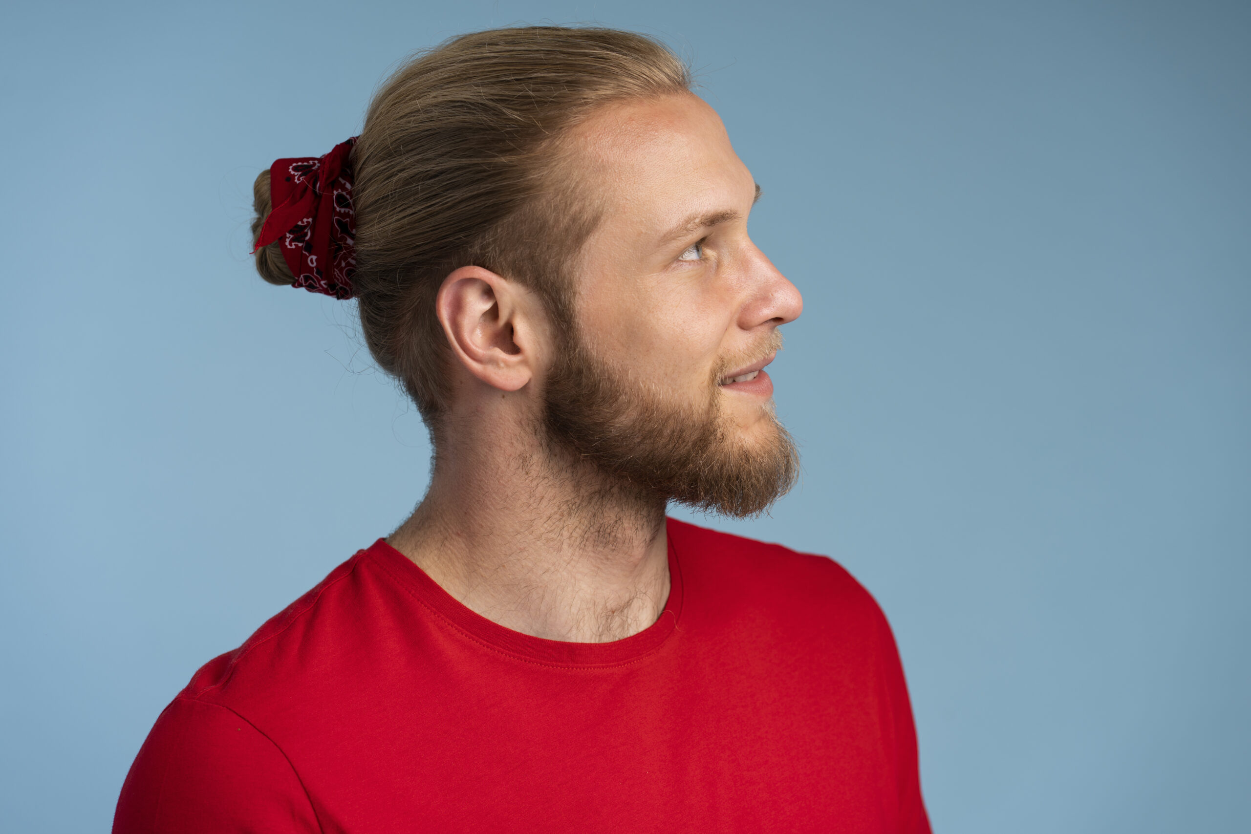 male hair bun